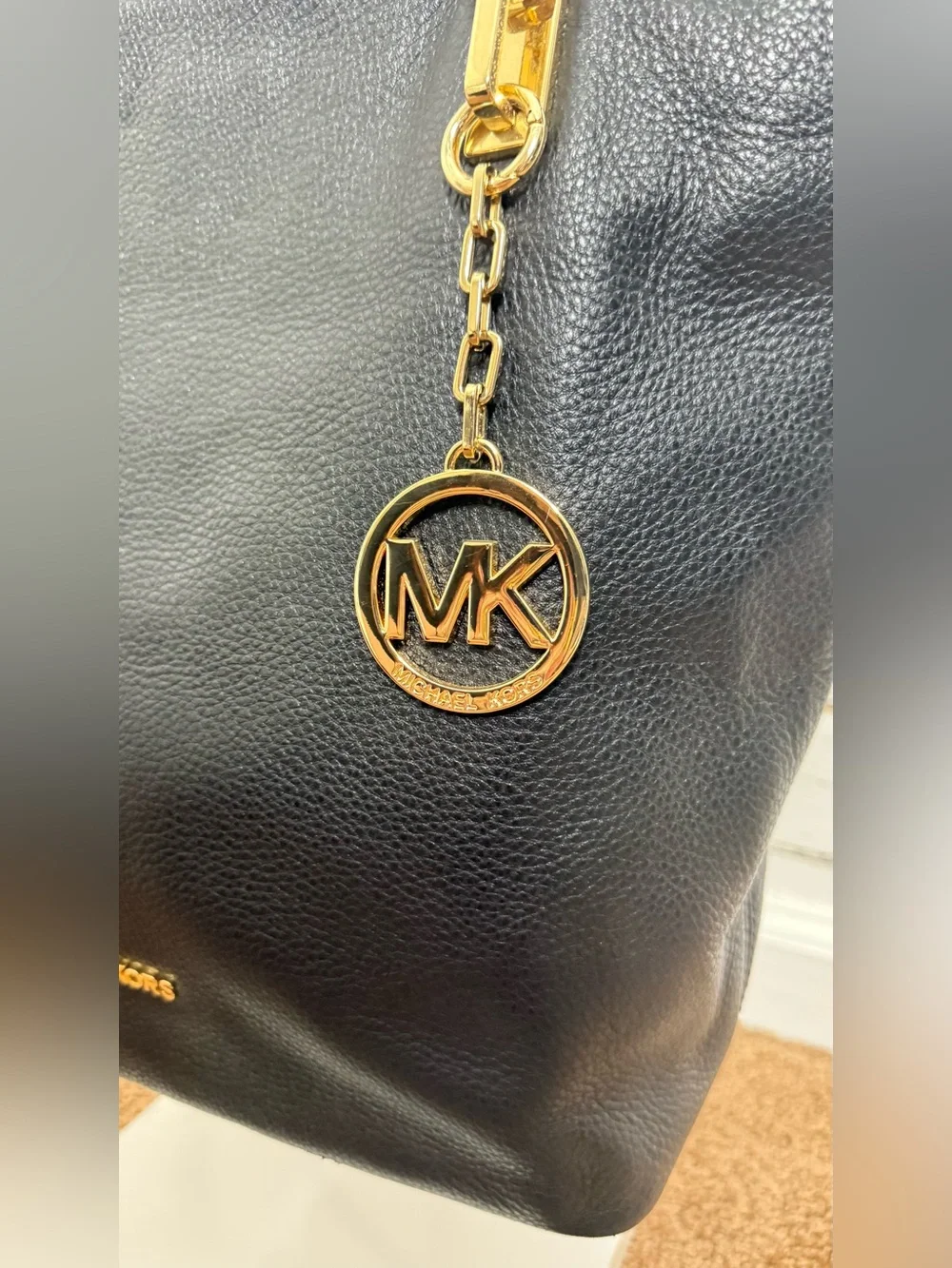 Michael Kors Black Pebbled Leather Bag - Picture 5 of 13